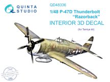 1/48 P-47D Thunderbolt Razorback 3D-Pr.&col.Inter.