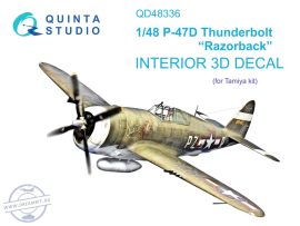 1/48 P-47D Thunderbolt Razorback 3D-Pr.&col.Inter. 1/48 P-47D Thunderbolt Razorback 3D-Pr.&col.Inter.