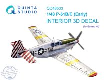 1/48 P-51B/C Mustang Early 3D-Print.&col.Interior 