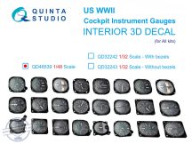 1/48 US WWII Cockpit instrument gauges 3D-Print.
