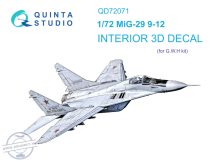 1/72 MiG-29 9-12 3D-Print.&colour.Interior (GWH)