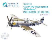 1/72 P-47D Thunderbolt  Bubbletop 3D&col.Interior