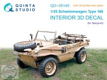   Schwimmwagen Type 166 3D-Print.&col.interior - 1/35 - Tamiya - 3D-s alkatrészekkel