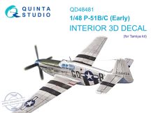   P-51B/C Mustang (Early) 3D-Print.&col. Interior - 1/48 - Tamiya