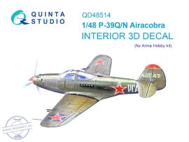 P-39Q/N Airacobra 3D-Print.&col.Inter. - 1/48 - Arma Hobby