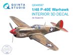 P-40E Warhawk 3D-Print.&col.interior - 1/48 - Eduard P-40E Warhawk 3D-Print.&col.interior - 1/48 - Eduard