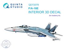 F/A-18E 3D-Print.&col.Interior - 1/72 - Academy