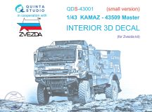   KAMAZ-43509 3D-Print&col.Inter. SMALL - 1/43 - Zvezda (egyszerűsített változat)
