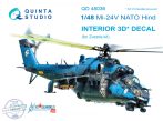   Mi-24V NATO (black panels)  3D-Printed & coloured Interior on decal paper (for Zvezda kit) - 1/48