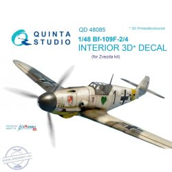  Bf 109F-2/F-4 3D-Printed & coloured Interior on decal paper (for Zvezda kit) - 1/48