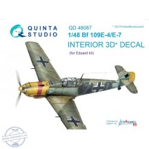    Bf 109E-4/E-7 3D-Printed & coloured Interior on decal paper (for Eduard  kit) - 1/48
