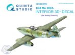   Me-262A 3D-Printed & coloured Interior on decal paper (for HobbyBoss kit) - 1/48