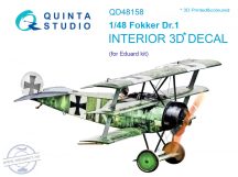   Fokker Dr.I  3D-Printed & coloured Interior on decal paper (for Eduard kit) - 1/48
