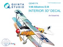   Albatros D.III 3D-Printed & coloured Interior on decal paper (for Eduard kit) - 1/48