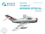   MiG-15 3D-Printed & coloured Interior on decal paper (for Eduard kit) - 1/72
