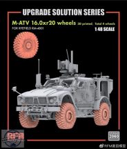   M-ATV 16.0Xr20 Wheel 3D Printed 4 Wheels - 1/48 - 4 db lapított műgyanta kerék