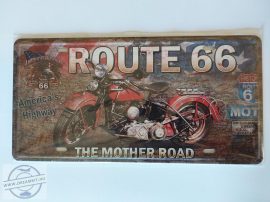 Retro fém tábla - Route 66, The Mother Road