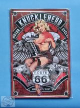 Retro fém tábla - KNUCKLEHEAD - Dombornyomott