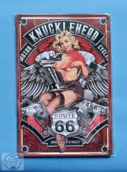 Retro fém tábla - KNUCKLEHEAD - Dombornyomott