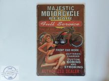 Retro fém tábla - Majestic Motorcycle Repair