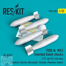 1000 lb MK3 retarded bomb checks (4 pcs) (1/32)
