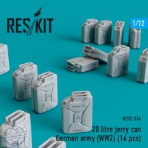 20 litre jerry can - German army (WWll) (16 pcs) (1/72)