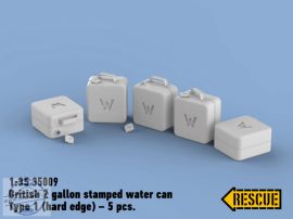 British 2 gallon stamped water can Type 1 (hard edge) - 1/35
