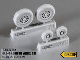 Jas-39 Gripen Wheel Set maszkoló fóliával - 1/48 - Kittyhawk elsősorban
