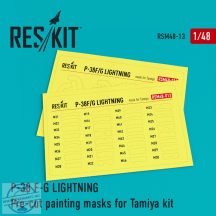   P-38 F/G Lightning Pre-cut painting masks for Tamiya Kit (1/48)