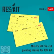 MiG-25 RB Pre-cut painting masks for ICM kit (1/48)