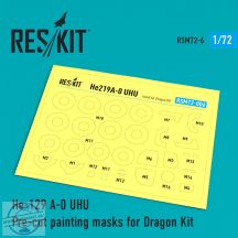 He-129 A-0 UHU Pre-cut painting masks for Dragon Kit (1/72)