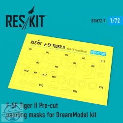F-5F Tiger II Pre-cut painting masks for DreamModel kit (1/72)