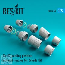Su-57 parking position exhaust nozzles for Zvezda Kit (1/72)