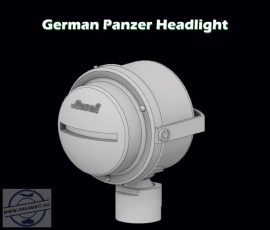 German Panzer Headlight WW II x 3 - 1/35