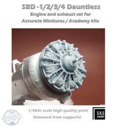 SBD-1/2/3/4 Dauntless engine & exhaust set - 1/48 - Academy/Accurate Miniatures