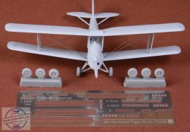 De Havilland Tiger Moth rigging set & wheels - 1/72 - Airfix