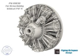 F4F-4 Wildcat engine & exhaust set - 1/72 - Arma Hobby