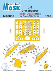 L-4 Grasshopper Inside/Outside MASK - 1/48 - Special Hobby