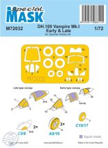 DH.100 Vampire Mk.I Early & Late MASK - 1/72 - Special Hobby