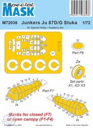 Junkers Ju 87D/G Stuka Mask - 1/72 - Special Hobby, Academy
