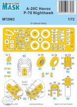 A-20C Havoc / P-70 Nighthawk MASK - 1/72 - Special Hobby