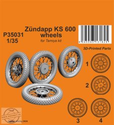 Zündapp KS 600 Wheels - 1/35 - Tamiya elsősorban