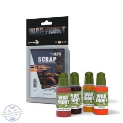 SCALE 75 WARFRONT: SCRAP 4 COLOUR ACRYLIC PAINT SET - 4 x 17 ml