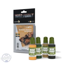 SCALE 75 WARFRONT: BRITISH DESERT ARMOUR 4 COLOUR ACRYLIC PAINT SET - 4 x 17 ml