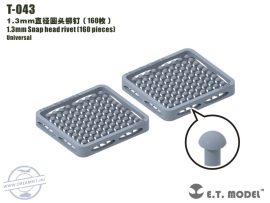 1.3mm Snap head rivet (160 pieces) - (Szegecs, csavar)