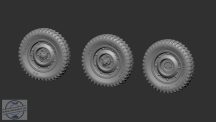 Wheels for Jeep Willys (underinflated) - 1/35 - 4+1 db