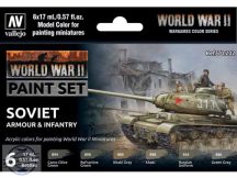 WW II Soviet Armour and Infantry - 6 x 17 ml