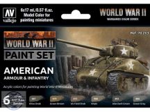 WW II American Armour and Infantry -  6 x 17 ml