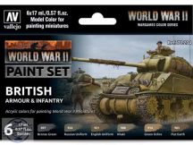 WW II British Armour and Infantry - 6 x 17 ml