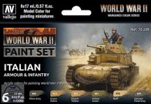 WW II Italian Armour and Infantry - 6 x 17 ml